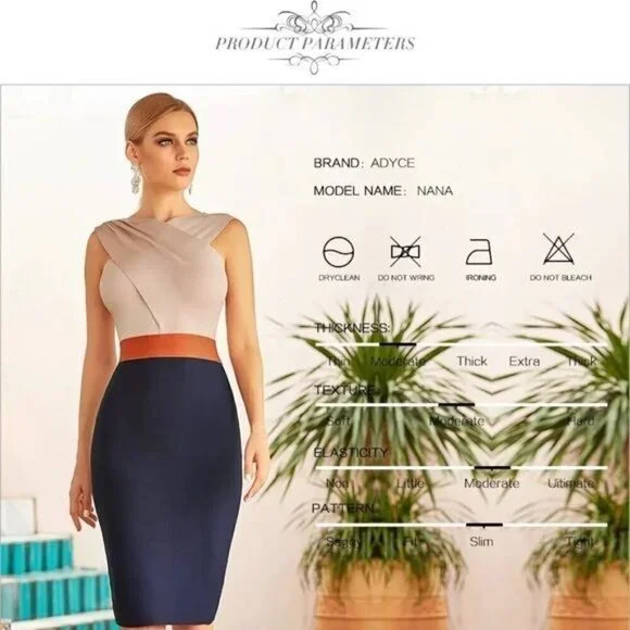 Sleeveless Bodycon Bandage Dress Sexy Tank Knee Length event Evening
